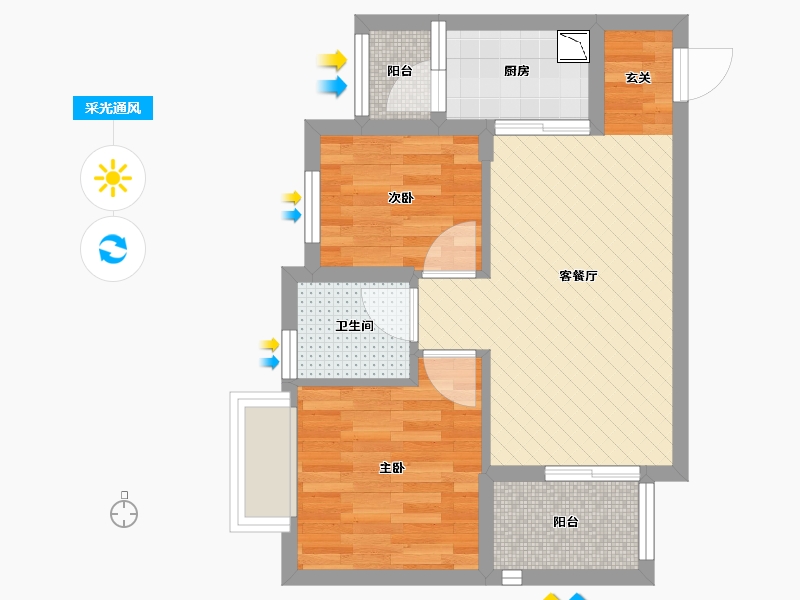 广东省-深圳市-融悦山居-45.34-户型库-采光通风