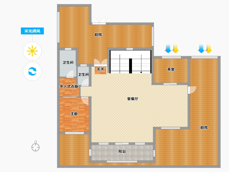 云南省-昆明市-绿地.海珀澜庭-248.63-户型库-采光通风