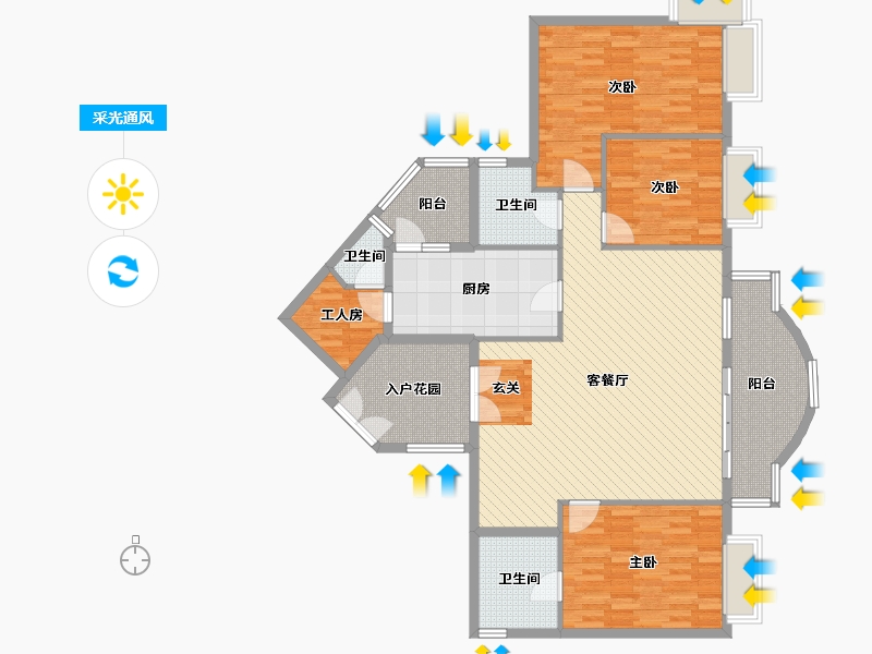 广东省-珠海市-海逸湾畔-139.34-户型库-采光通风