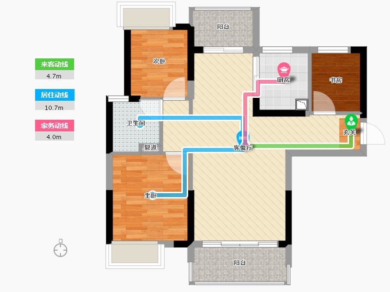 广西壮族自治区-梧州市-灏景玥城-65.22-户型库-动静线