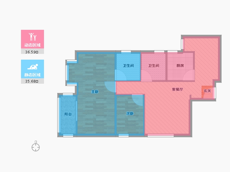 广东省-深圳市-汇鑫花园-64.12-户型库-动静分区