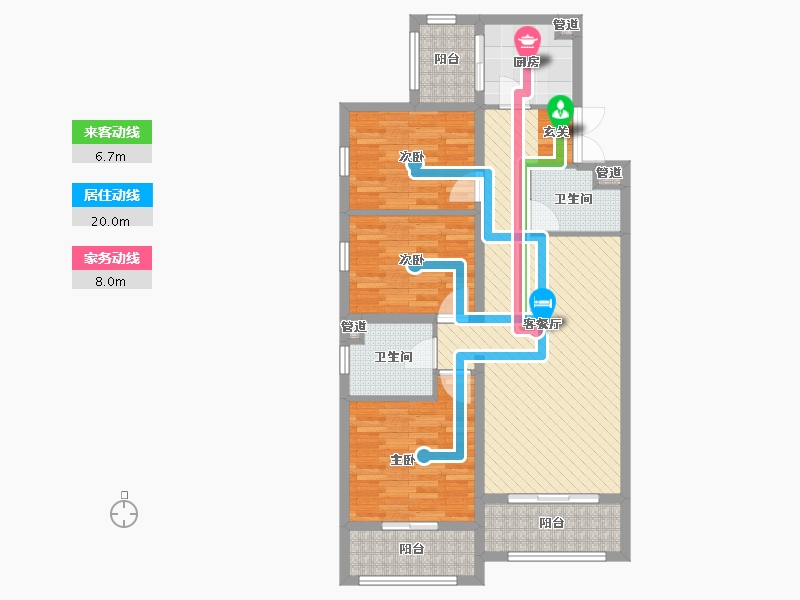 北京-北京市-八一厂-91.99-户型库-动静线