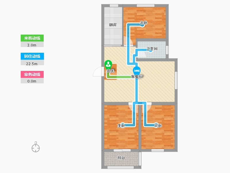 河北省-沧州市-丽都新苑-76.08-户型库-动静线