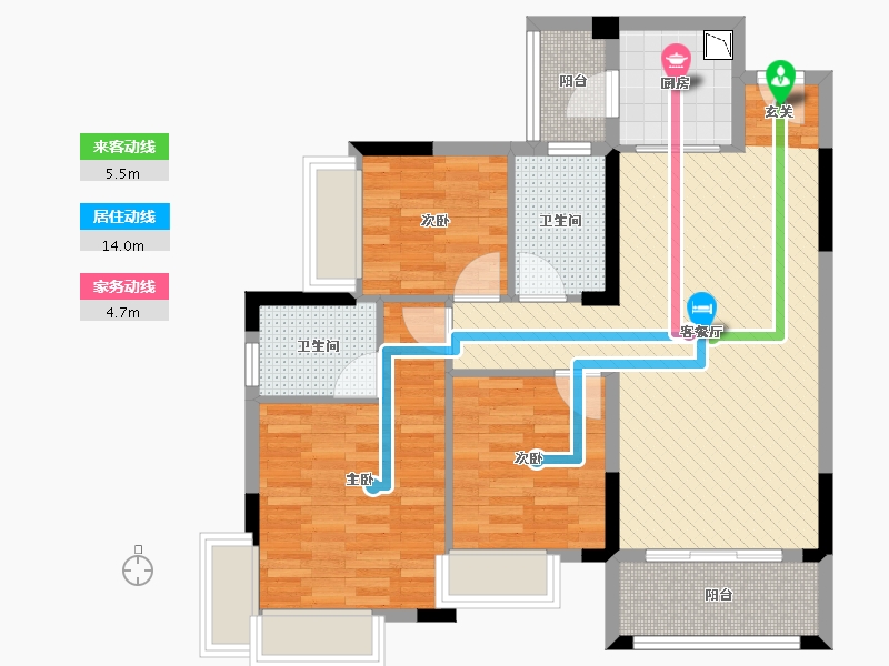 广东省-东莞市-广源阳光里-82.50-户型库-动静线