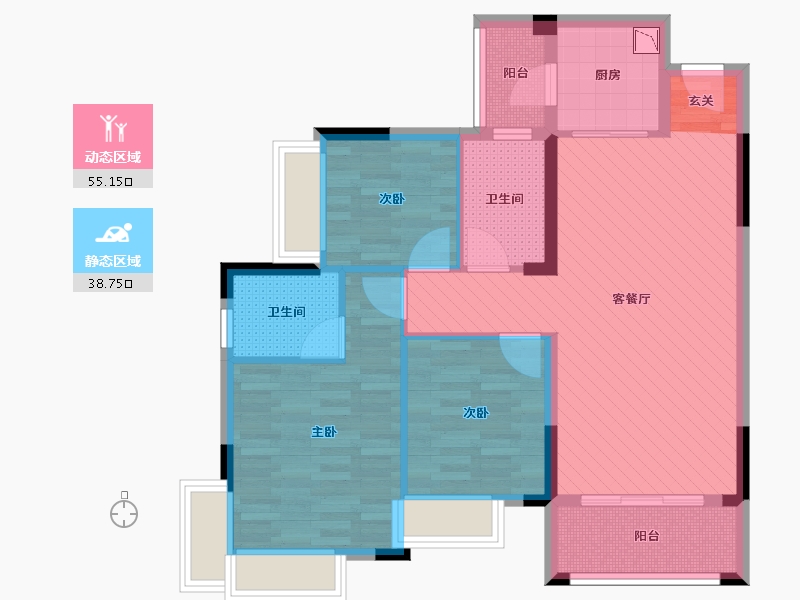 广东省-东莞市-广源阳光里-82.50-户型库-动静分区