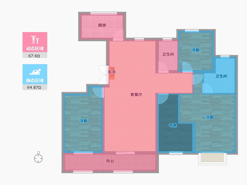 河北省-石家庄市-百合御景城-116.71-户型库-动静分区