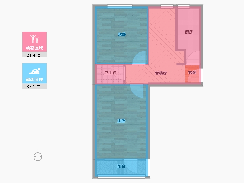 北京-北京市-芳园里-47.45-户型库-动静分区