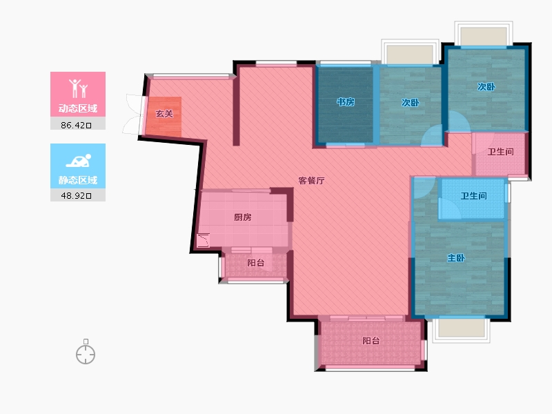 广东省-惠州市-龙光城-119.58-户型库-动静分区