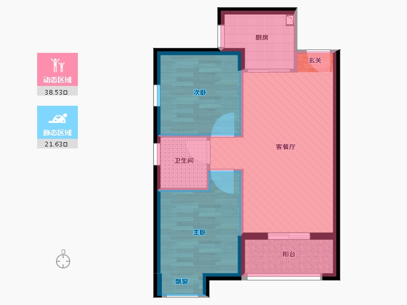 湖北省-武汉市-跃进家园-53.13-户型库-动静分区