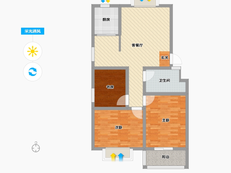 山西省-运城市-学府名都-76.31-户型库-采光通风