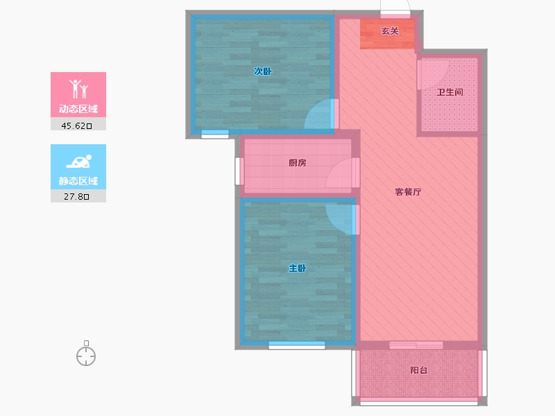 山西省-晋中市-鸿润荣尊府-63.90-户型库-动静分区