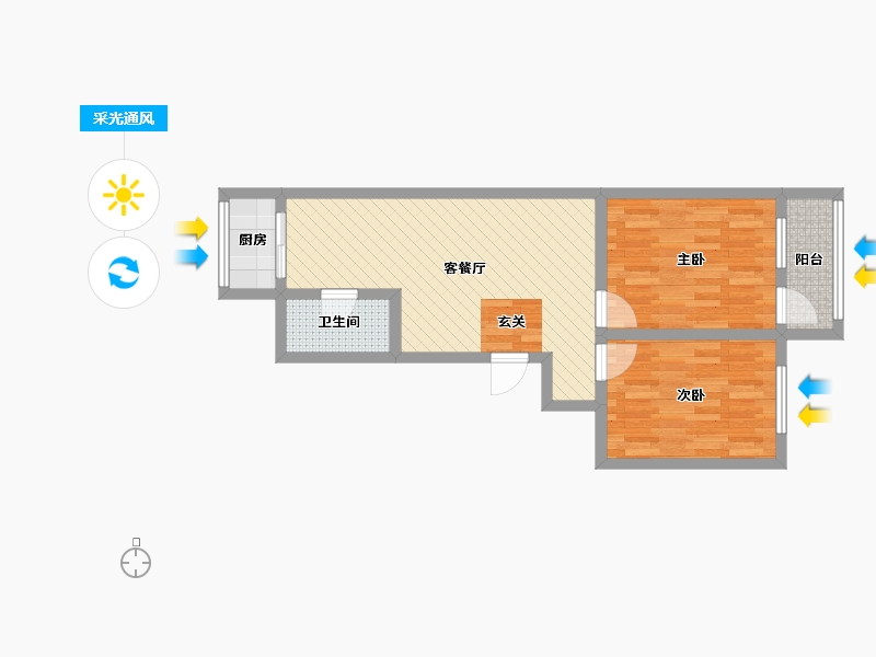 福建省-福州市-竹林境-55.76-户型库-采光通风