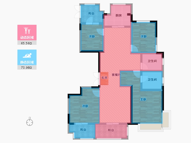 天津-天津市-新兴小区-121.34-户型库-动静分区