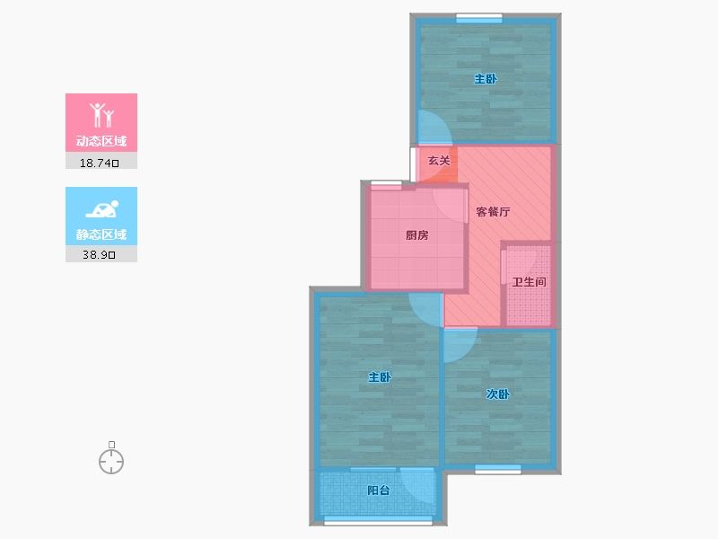 山东省-青岛市-敦化路小区-50.59-户型库-动静分区