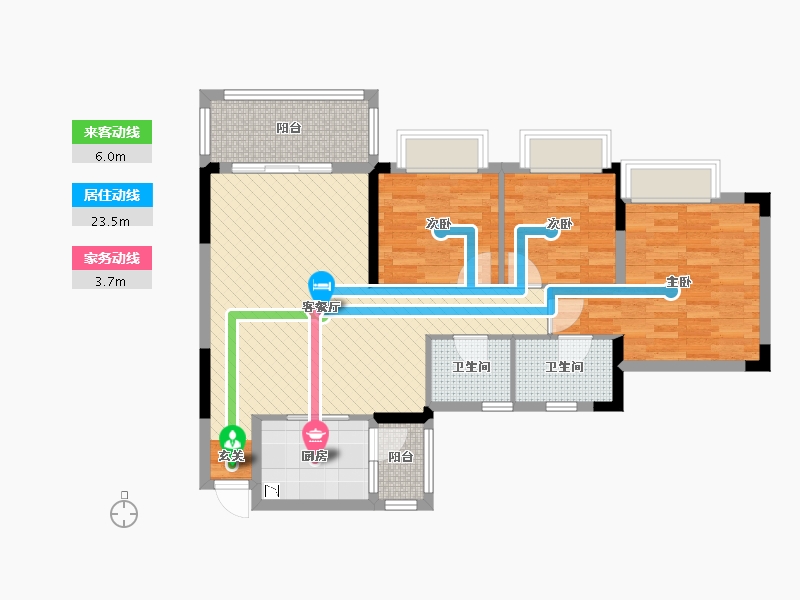 广东省-清远市-东城御峰-86.00-户型库-动静线