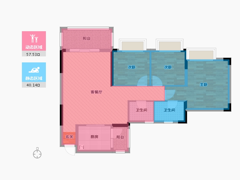 广东省-清远市-东城御峰-86.00-户型库-动静分区