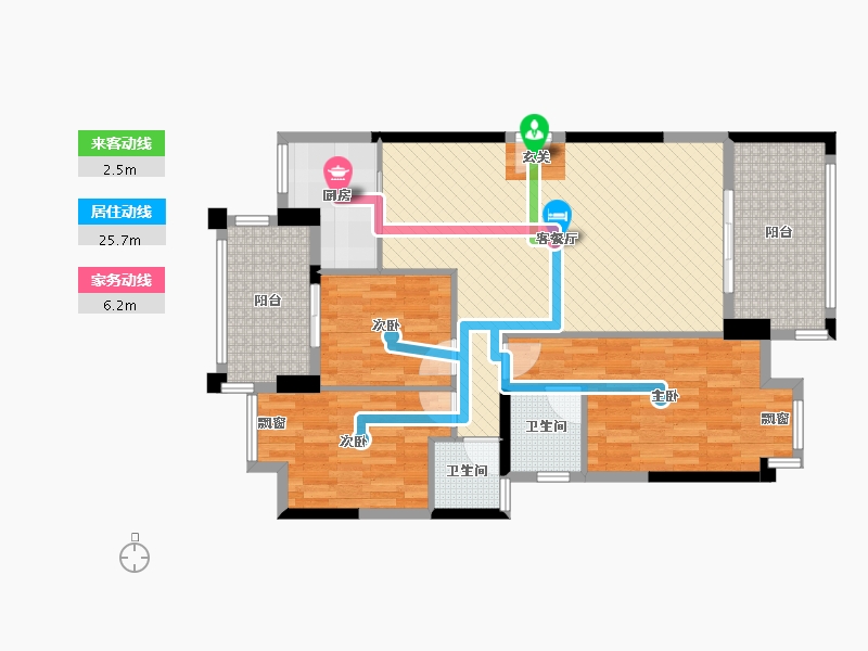 广东省-揭阳市-万景豪园-105.00-户型库-动静线