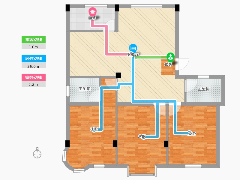 浙江省-金华市-前成小区-98.47-户型库-动静线