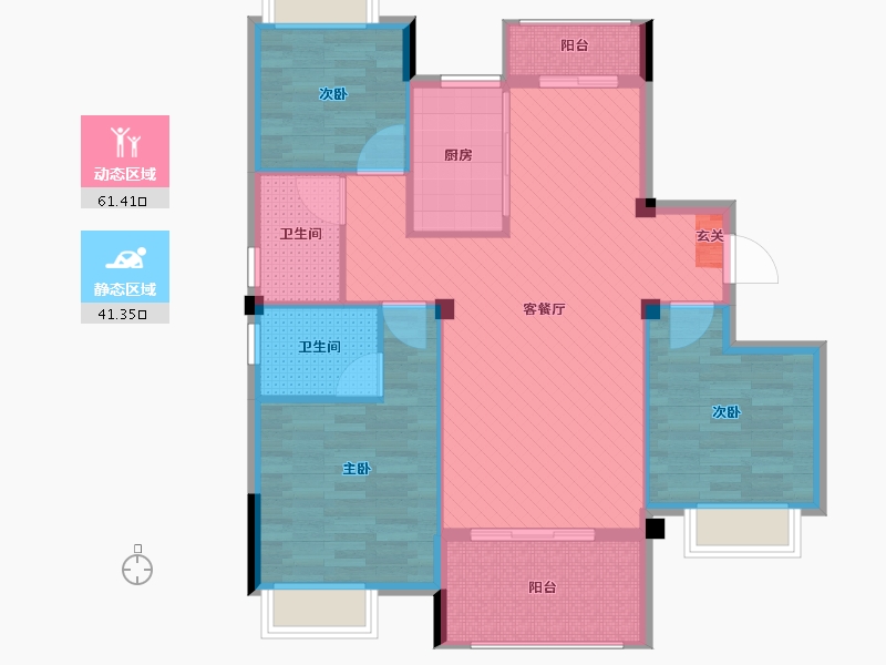 湖北省-荆门市-京山-92.00-户型库-动静分区