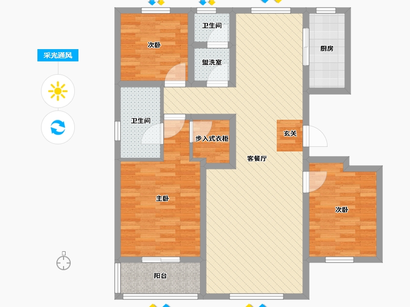 河北省-衡水市-御景江山-93.02-户型库-采光通风