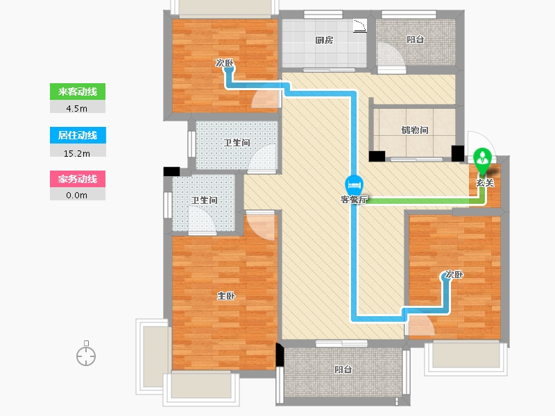 浙江省-杭州市-运河悦章-89.75-户型库-动静线