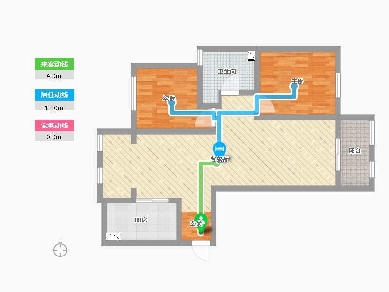 浙江省-绍兴市-国际华城-71.76-户型库-动静线