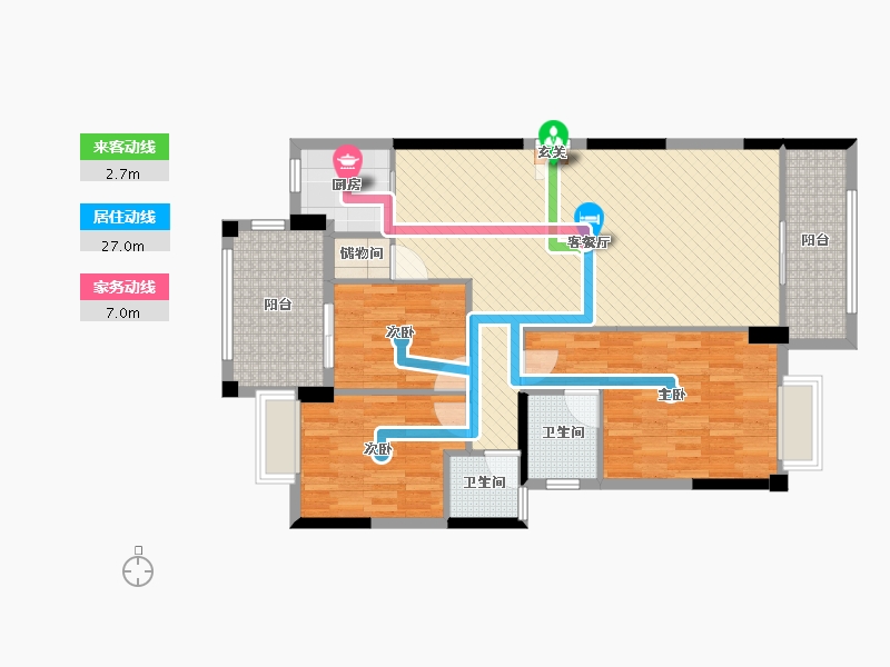 广东省-揭阳市-万景豪园-104.80-户型库-动静线