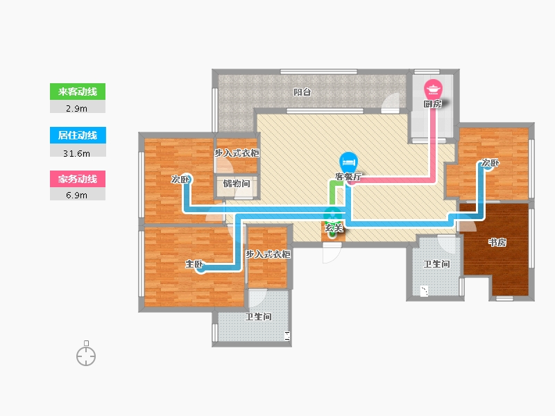 浙江省-丽水市-绿城四期-142.75-户型库-动静线