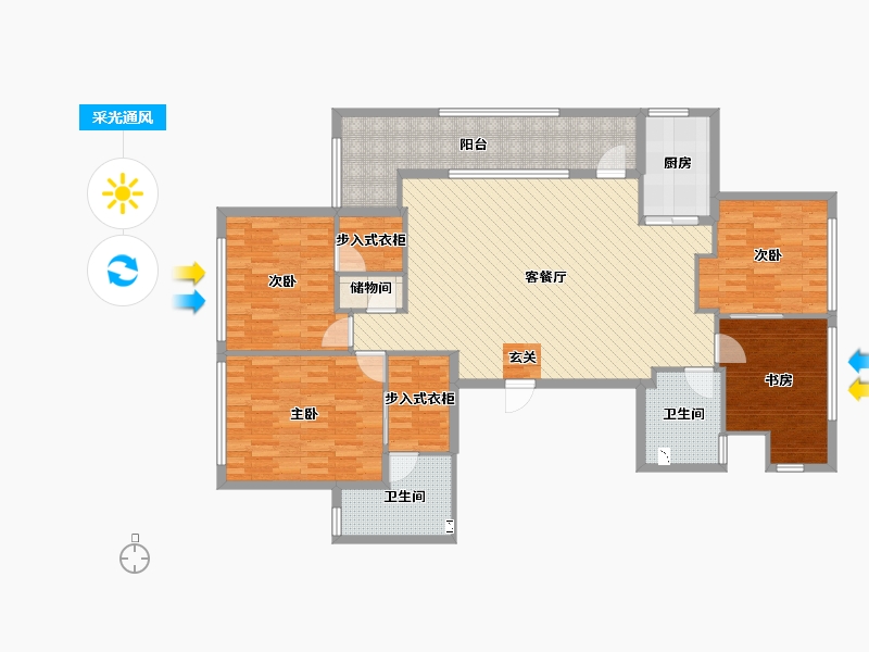 浙江省-丽水市-绿城四期-142.75-户型库-采光通风