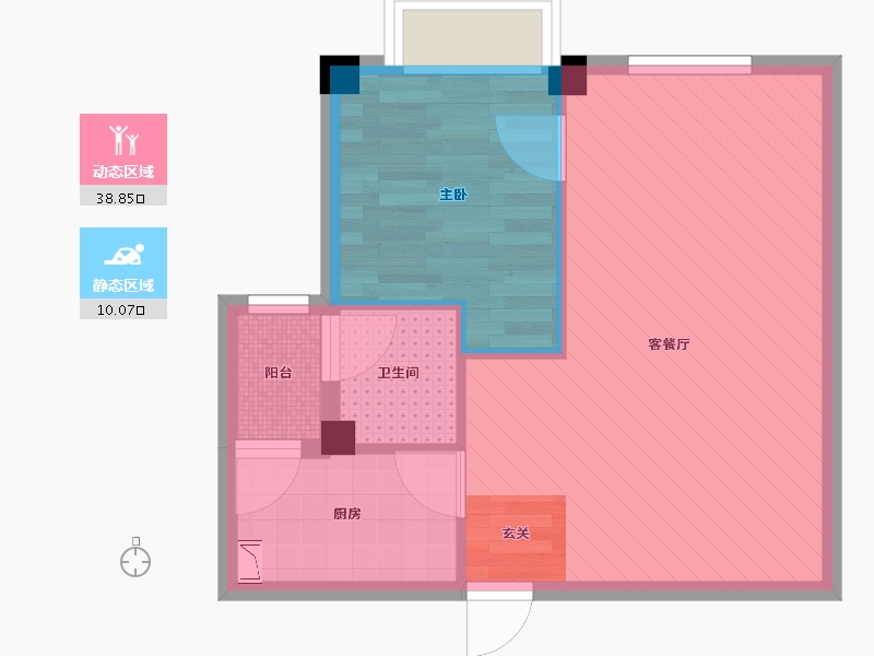 湖北省-黄石市-黄思湾黄厂街小区-43.40-户型库-动静分区