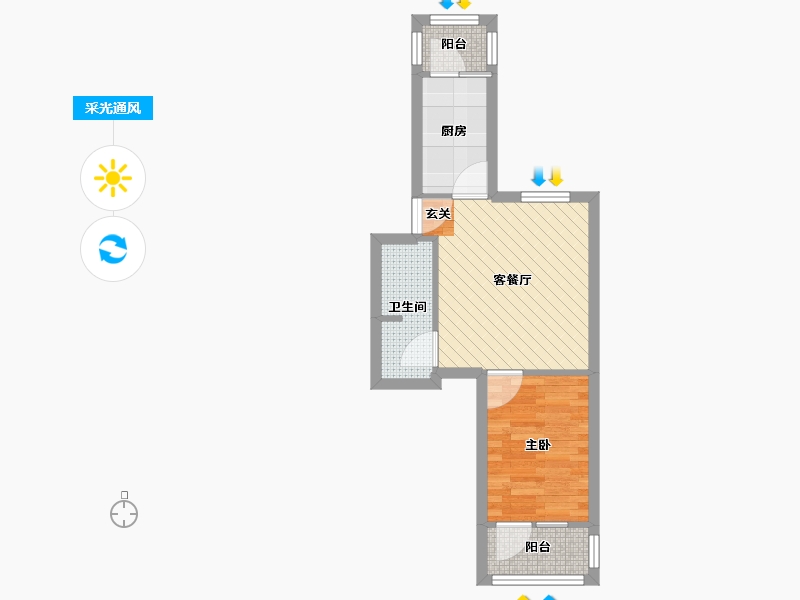 北京-北京市-老山西里-36.71-户型库-采光通风