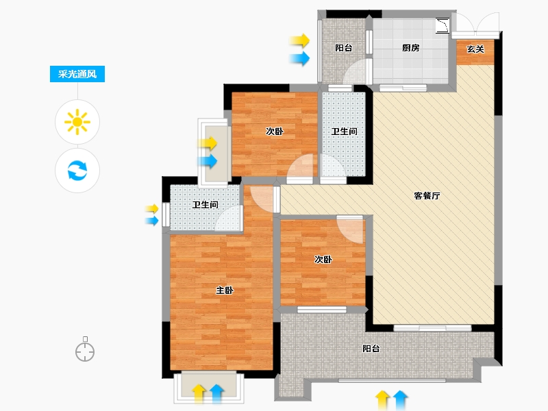 贵州省-黔南布依族苗族自治州-德能盛世黔城-95.17-户型库-采光通风