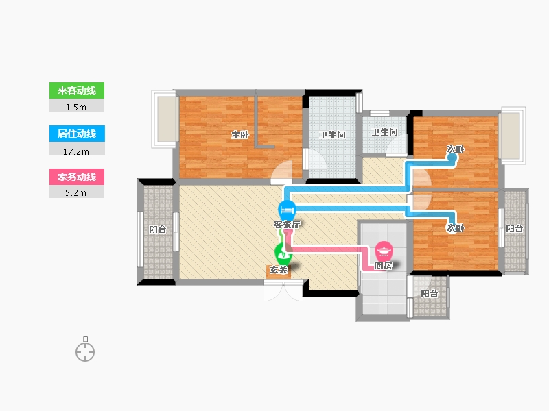 贵州省-遵义市-诗乡映象-91.20-户型库-动静线