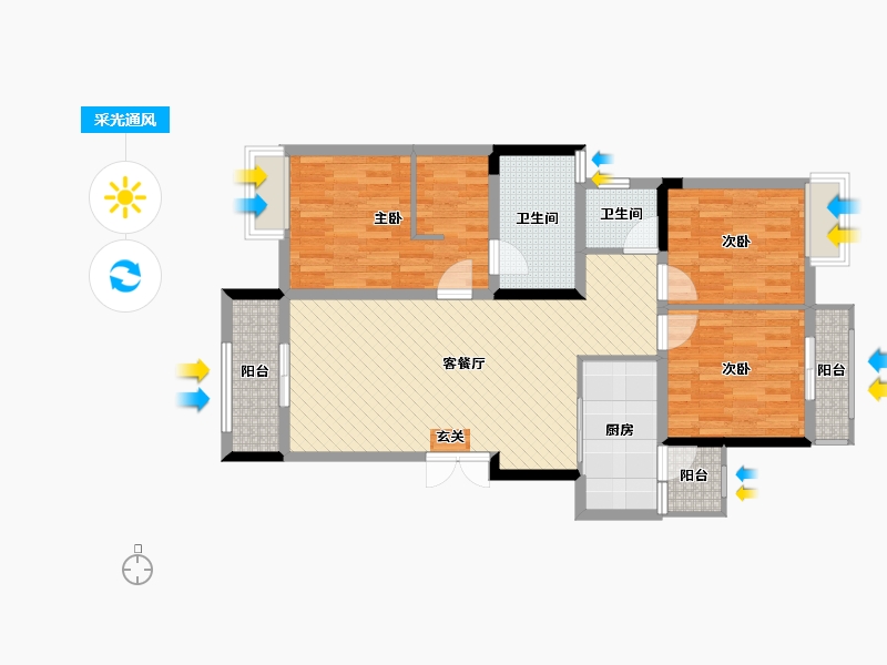 贵州省-遵义市-诗乡映象-91.20-户型库-采光通风