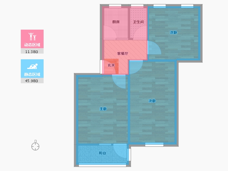 江苏省-南京市-和会街-50.72-户型库-动静分区