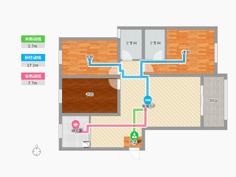 河南省-驻马店市-城邦百合春天-102.28-户型库-动静线