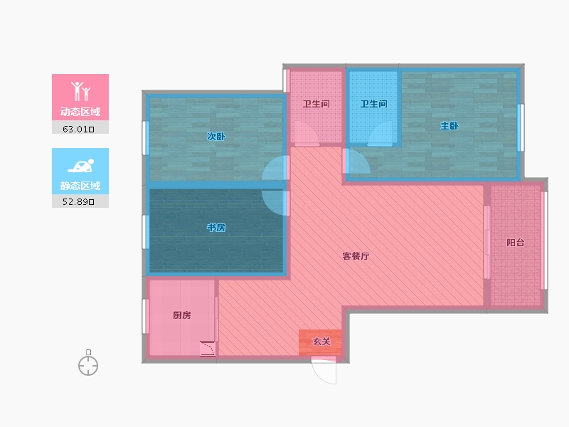 河南省-驻马店市-城邦百合春天-102.28-户型库-动静分区