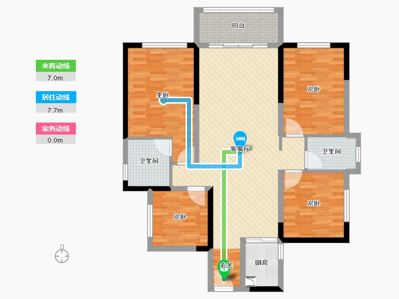 四川省-绵阳市-联想科技城二期-104.55-户型库-动静线