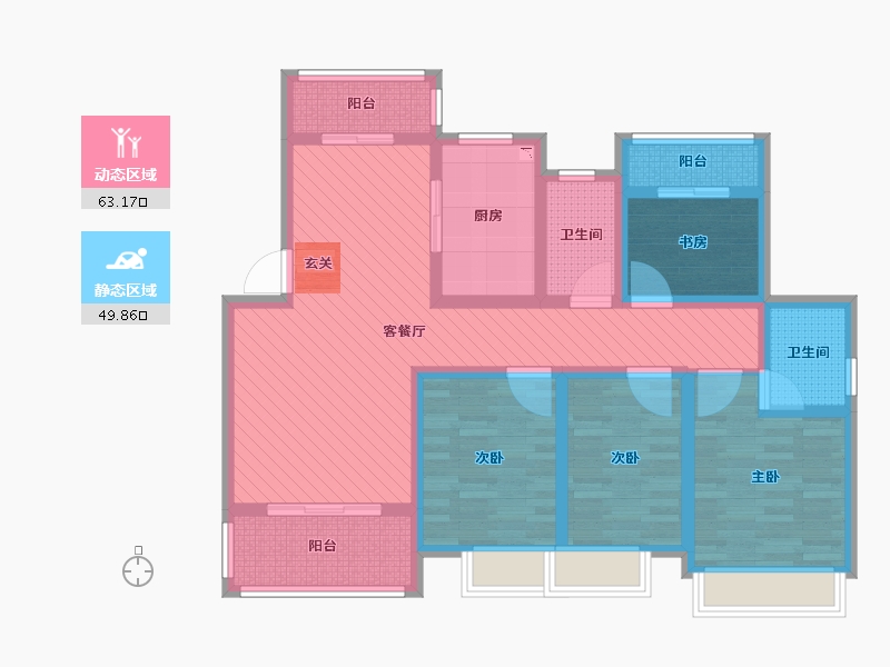 江西省-赣州市-艺术国际-95.99-户型库-动静分区