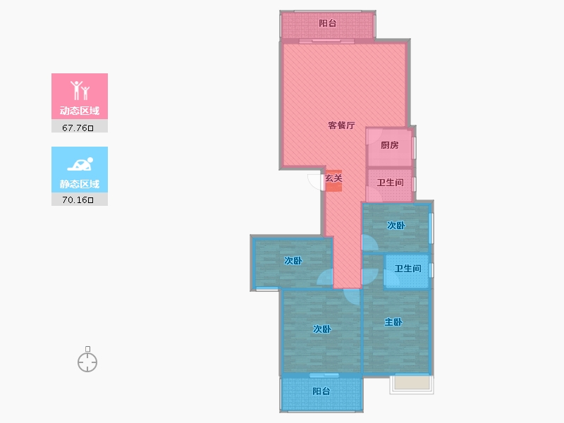 福建省-福州市-长福世家-125.00-户型库-动静分区