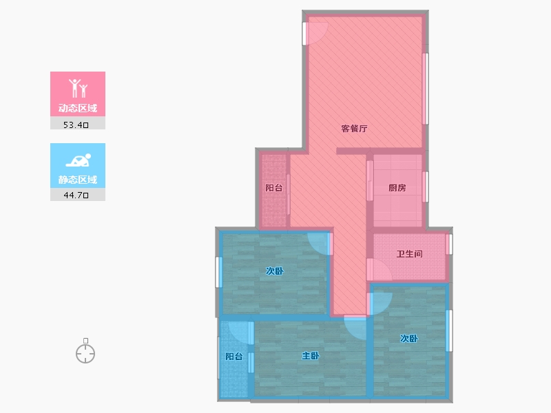 山西省-晋中市-书林家园-85.02-户型库-动静分区