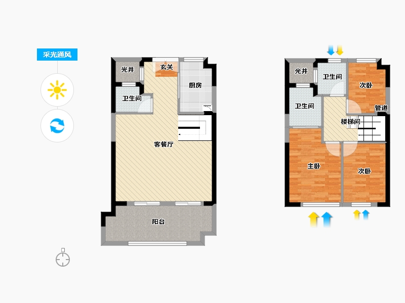 广东省-惠州市-牧云溪谷-103.58-户型库-采光通风