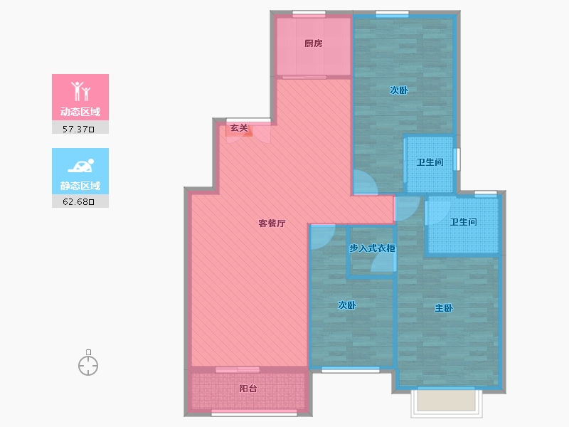 浙江省-台州市-环湖小区-108.58-户型库-动静分区