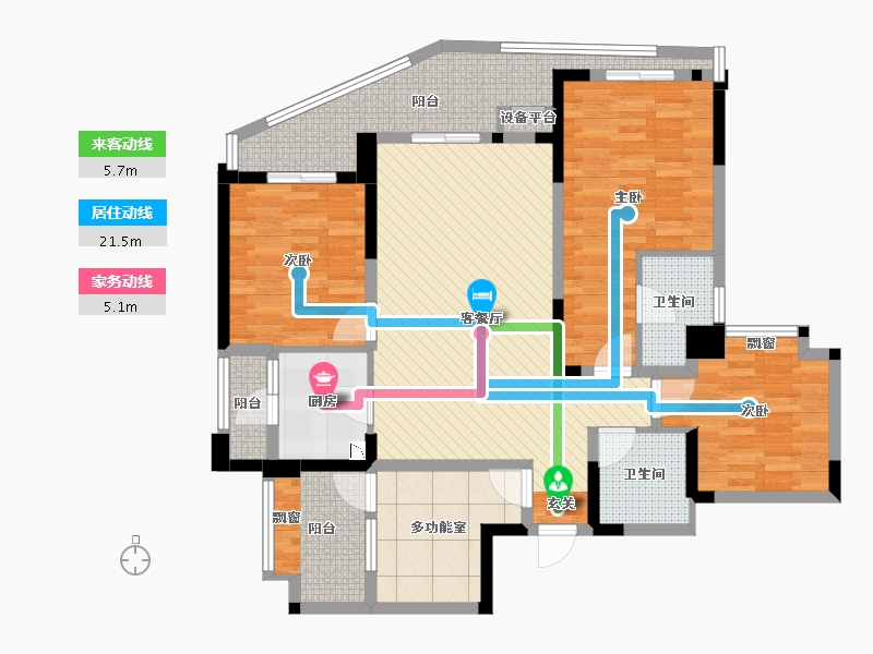 四川省-成都市-麓湖生态城-111.99-户型库-动静线