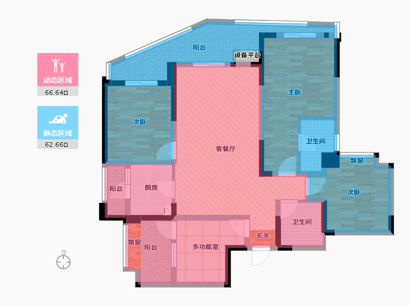 四川省-成都市-麓湖生态城-111.99-户型库-动静分区