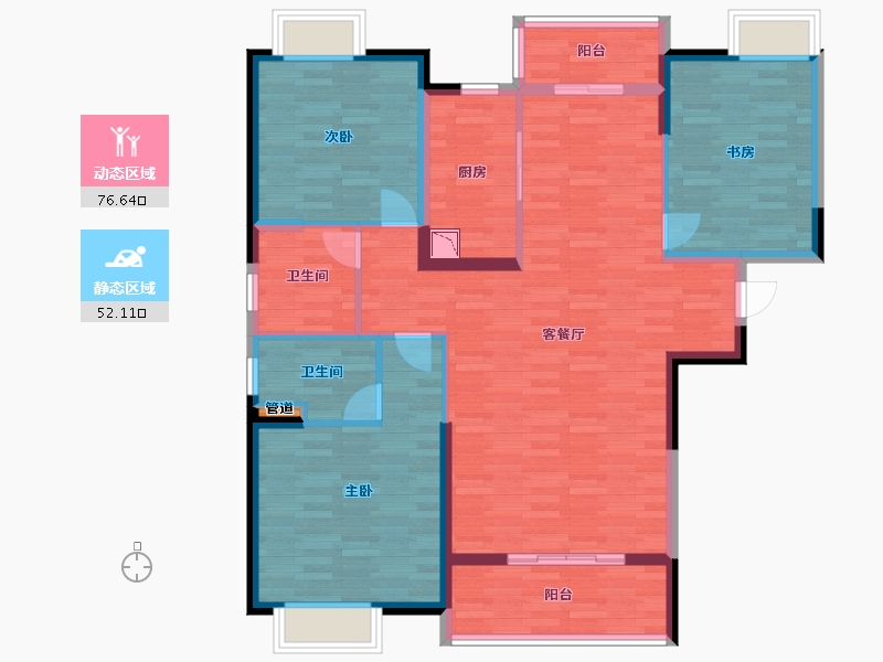 湖北省-武汉市-保利城-116.36-户型库-动静分区