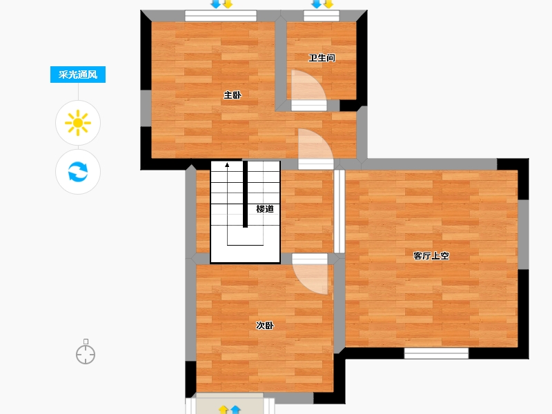 重庆-重庆市-中建湖山印象-43.36-户型库-采光通风