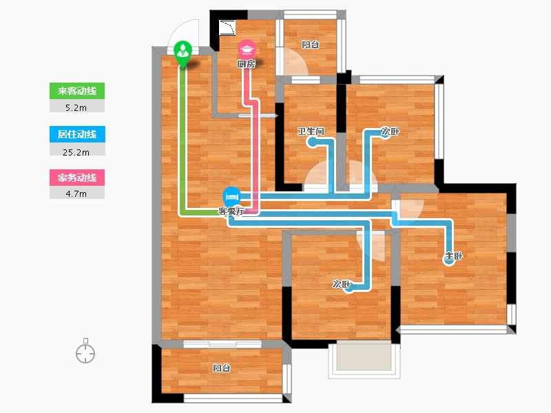 四川省-南充市-御景台-67.62-户型库-动静线