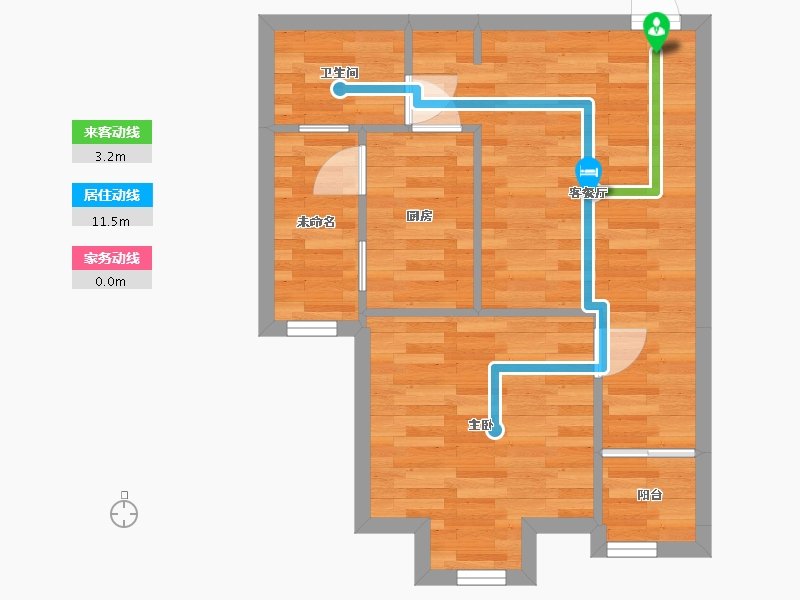 四川省-成都市-沙河凤凰城-48.96-户型库-动静线