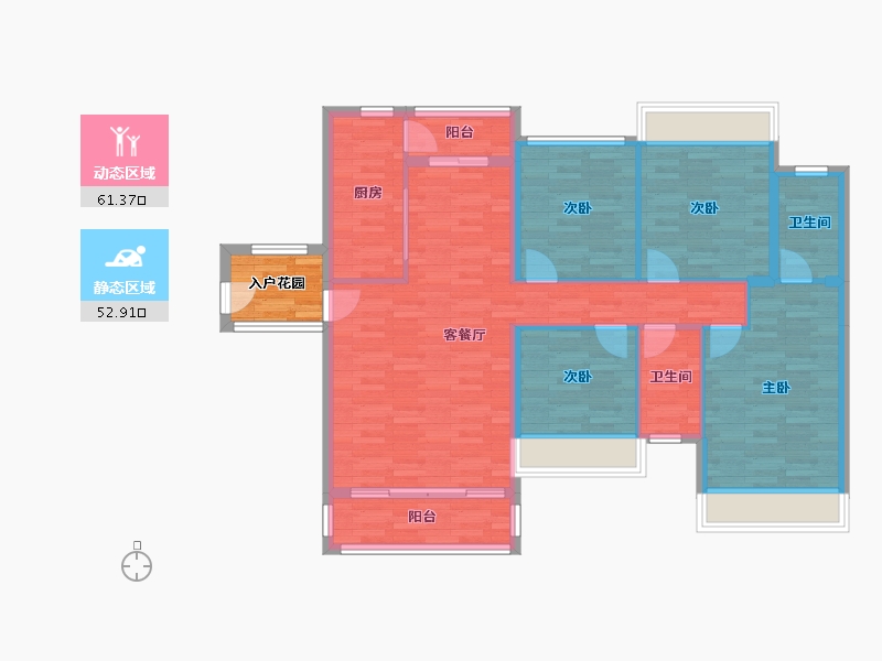 广东省-肇庆市-天韵-107.45-户型库-动静分区